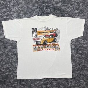 Vintage BAYLANDS Raceway TShirt Mens Size XL NDRA Hot Rod Dave Wagner
